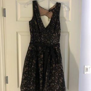 BCBG MAXAZRIA shimmery black dress